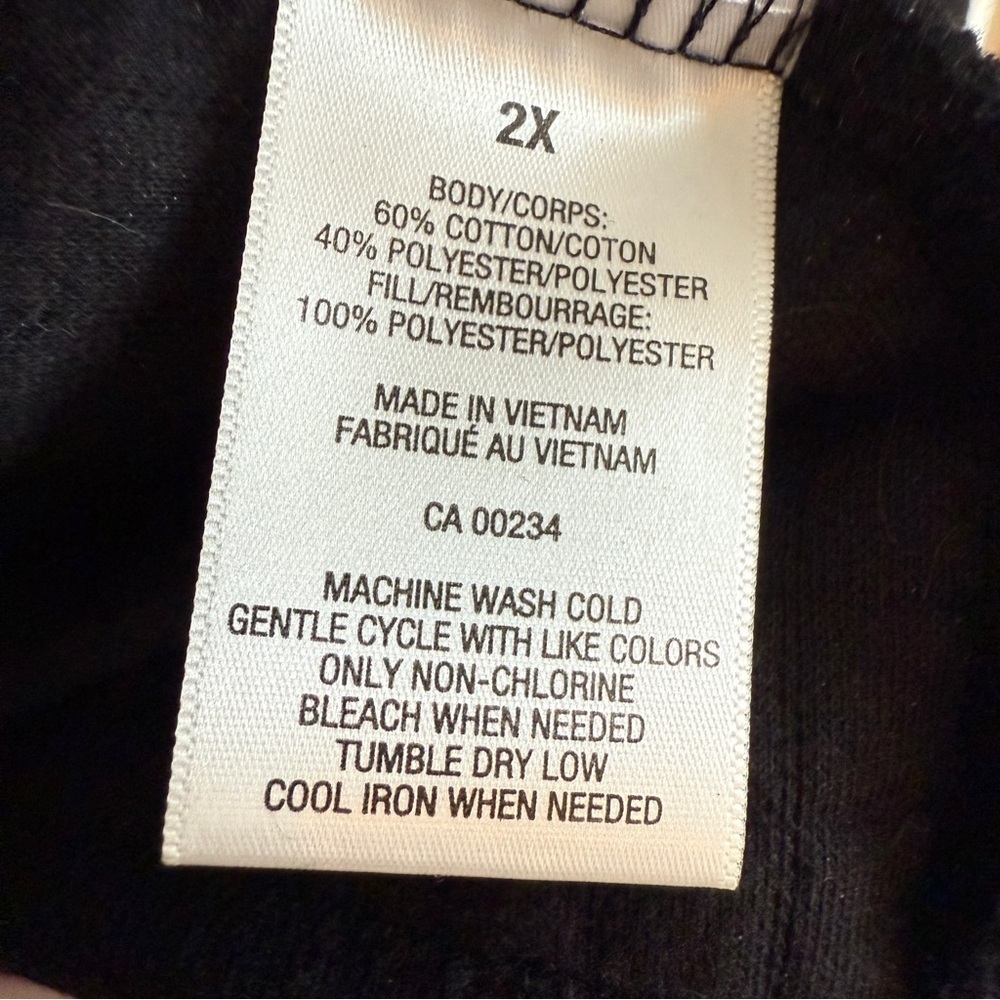 Karen Scott Black Quilted Zip Plus size Jacket Classic women’s 2X - Picture 10 of 12